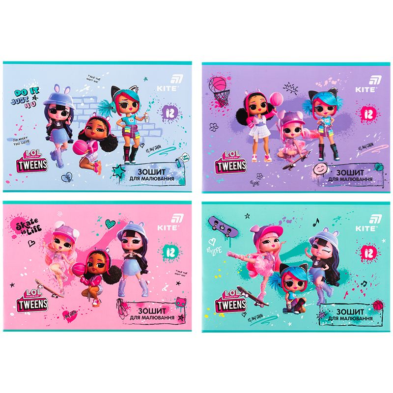 Зошит для малювання, 12 арк. , скоба, гібр.  лак + УФ лак,  LO  фото 1