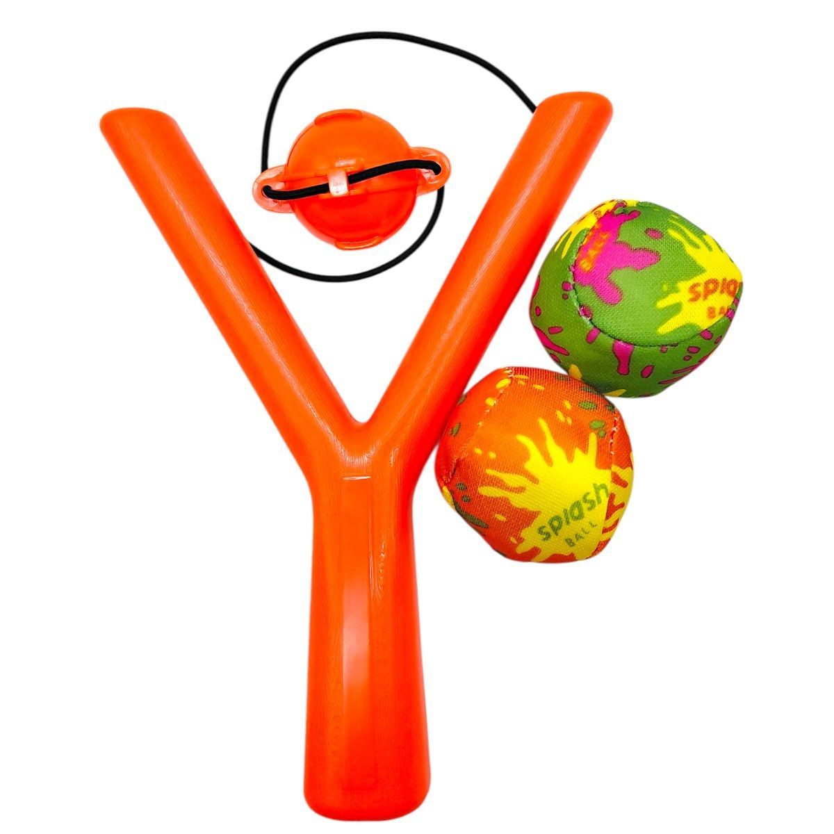 Пластикова рогатка, мʼякі мʼячики (ПОМАРАНЧЕВА)  фото 1