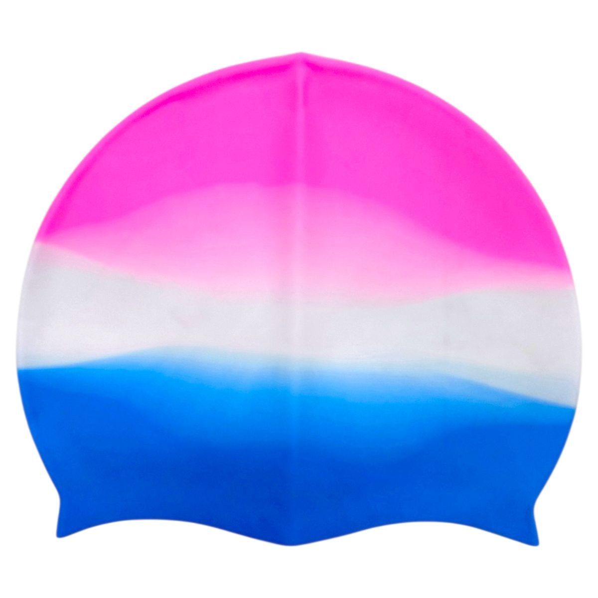Шапочка для плавання силіконова, у пакеті (РОЖЕВО-БЛАКИТНА)  фото 1