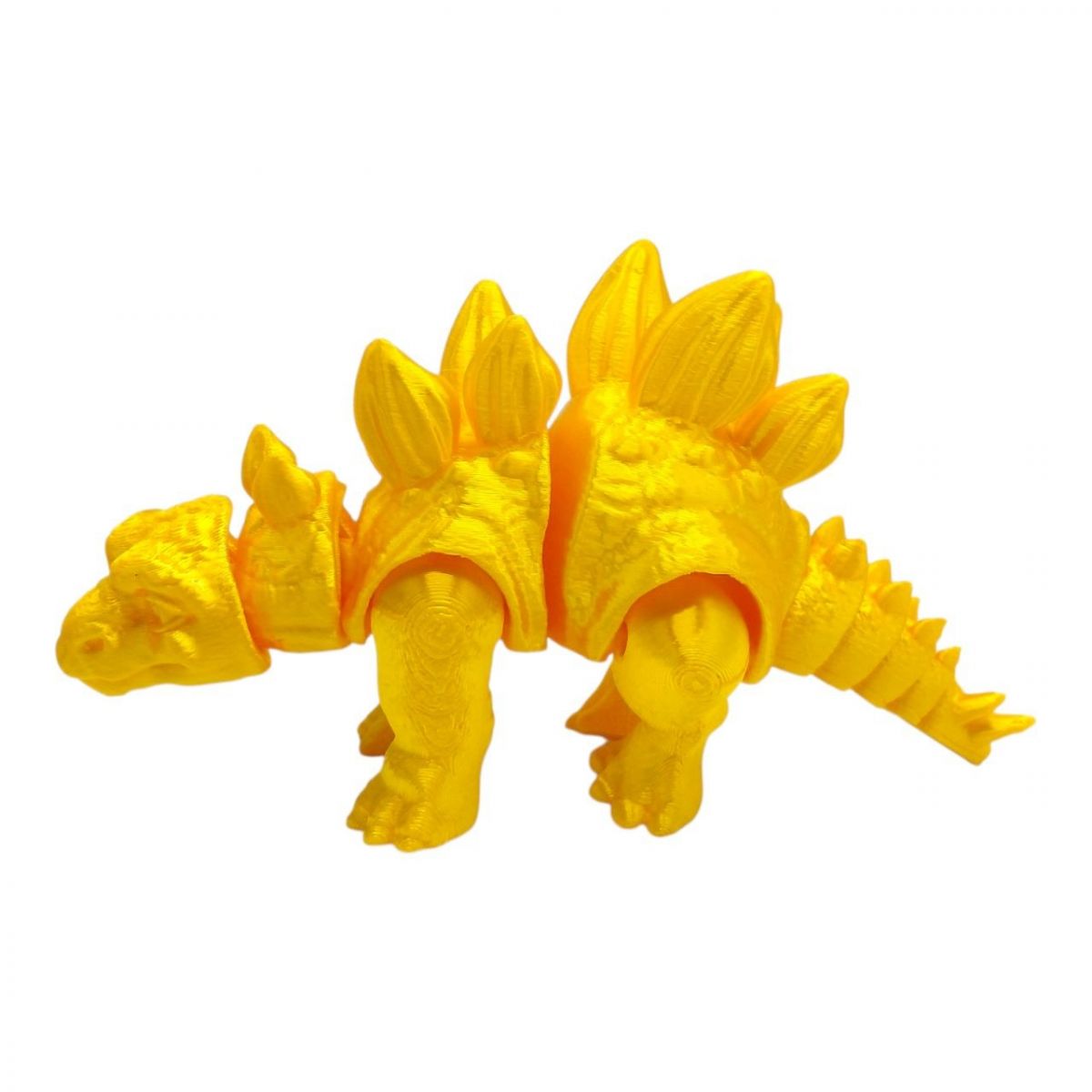 Игрушка подвижная 3D Динозавр 18 см, Стегозавр (ЖЕЛТЫЙ)  фото 1