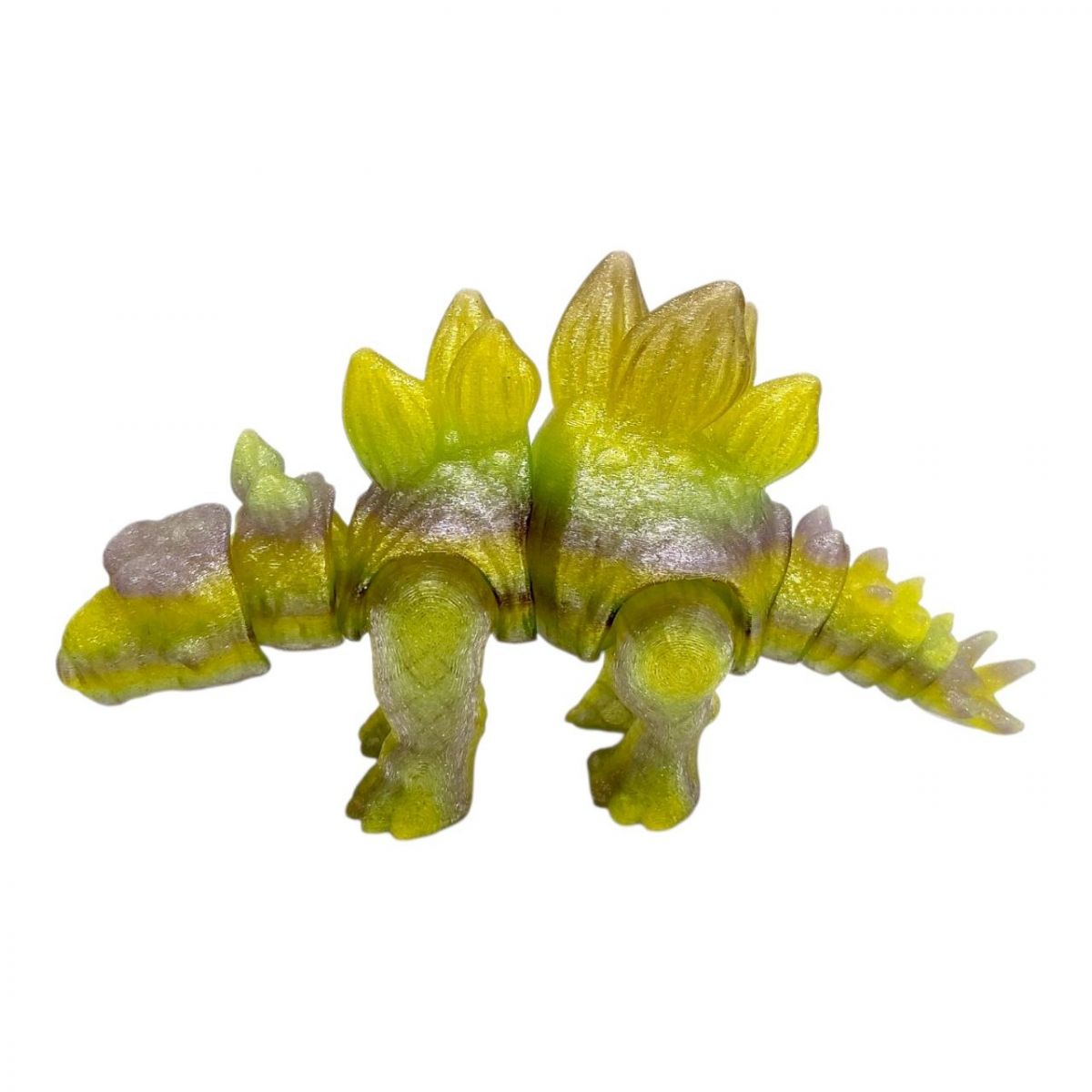 Іграшка рухлива 3D Динозавр 18 см, Стегозавр (ПРОЗОРО-ЗЕЛЕНИЙ)  фото 1