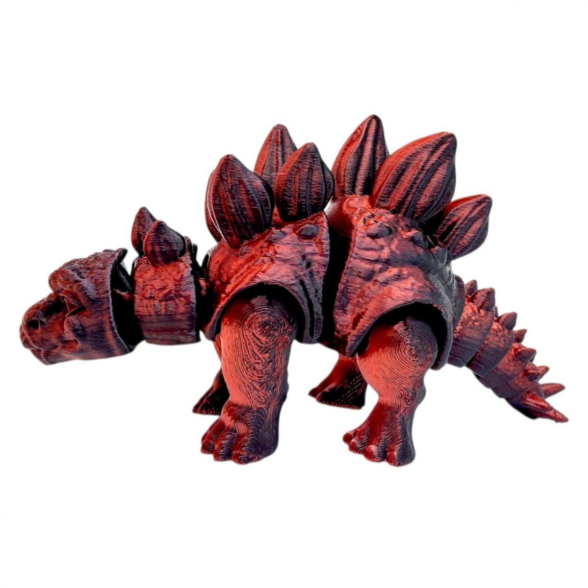 Іграшка рухлива 3D Динозавр 18 см, Стегозавр (КОРИЧНЕВИЙ)  фото 1