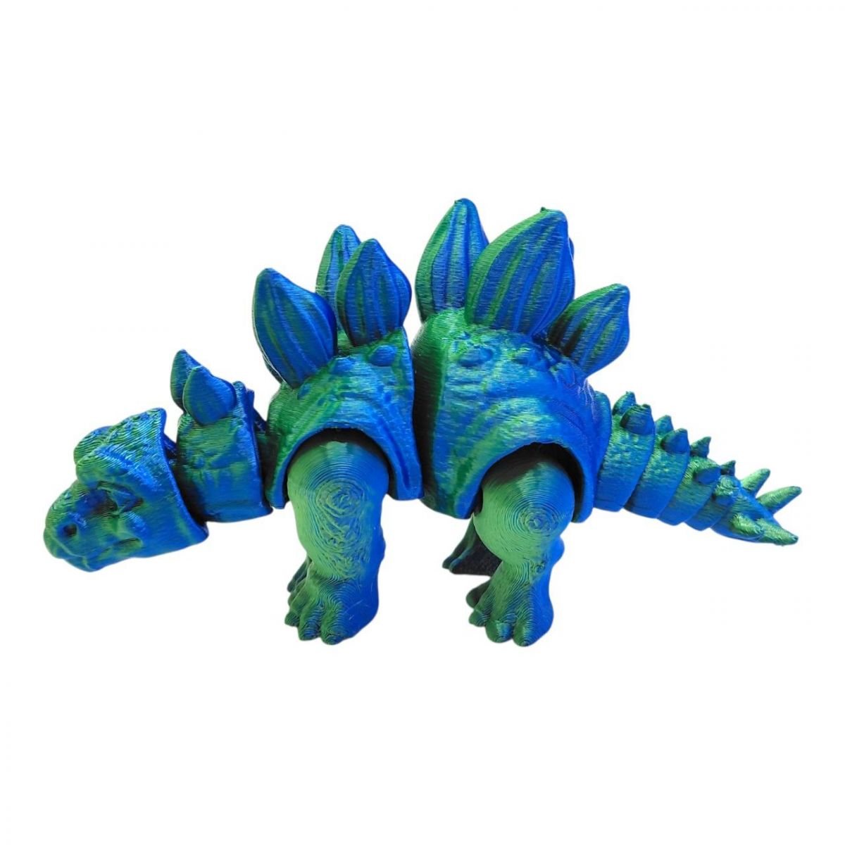 Іграшка рухлива 3D Динозавр 18 см, Стегозавр (СМАРАГДОВИЙ)  фото 1