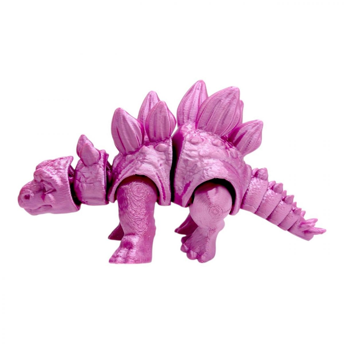 Іграшка рухлива 3D Динозавр 18 см, Стегозавр (ПУДРОВИЙ)  фото 1