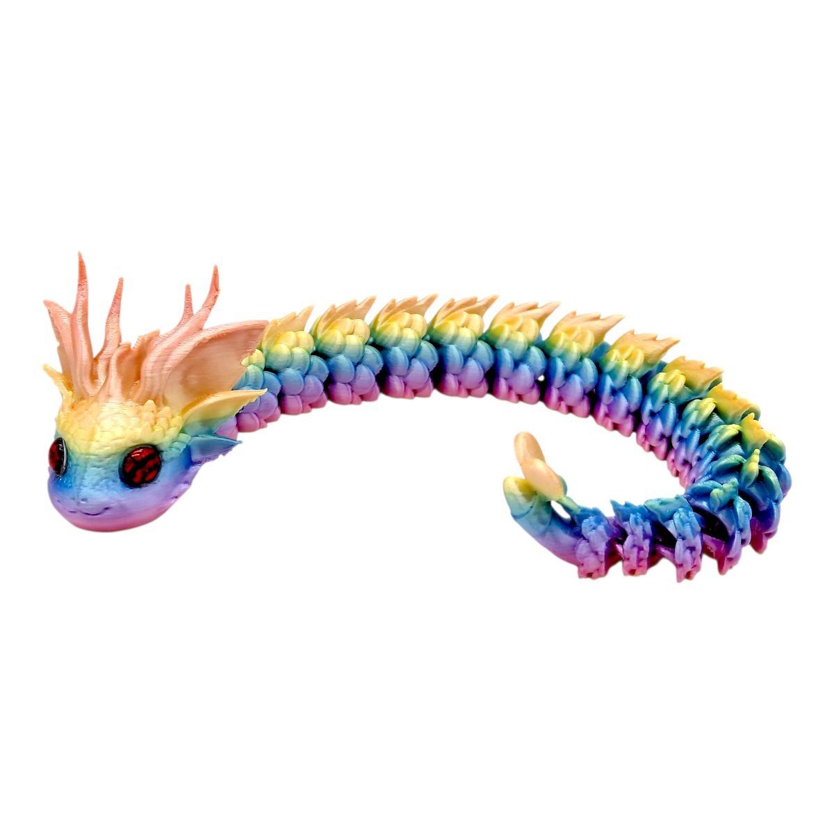 Іграшка рухлива 3D Королівський Дракон 32см (ВЕСЕЛКОВИЙ)  фото 1