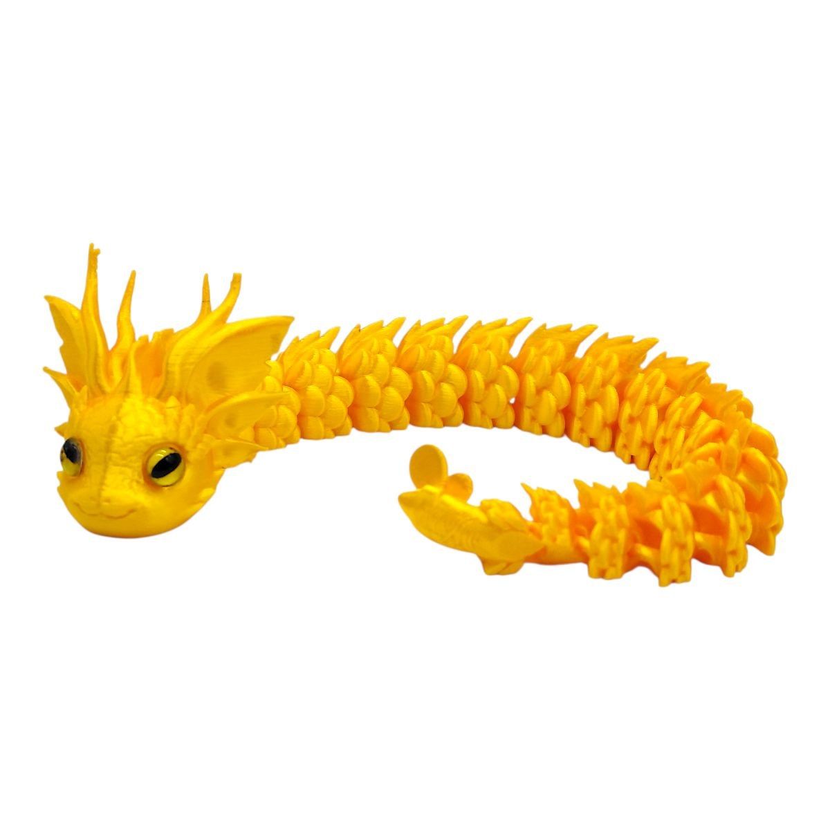 Іграшка рухлива 3D Королівський Дракон 32см (ЖОВТИЙ)  фото 1