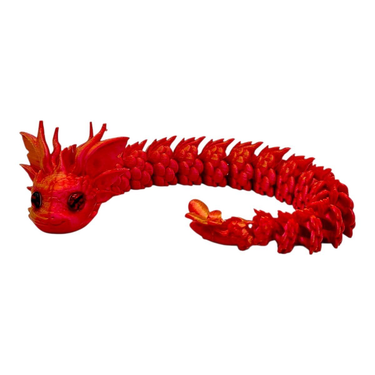 Іграшка рухлива 3D Королівський Дракон 32см (КОРАЛОВИЙ)  фото 1
