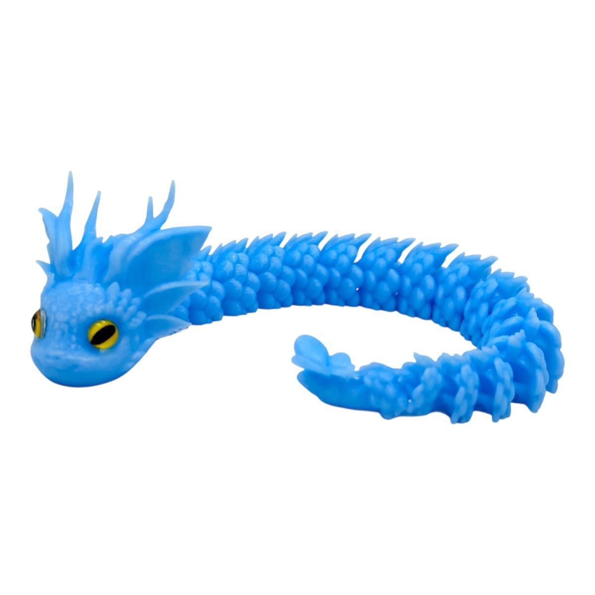 Іграшка рухлива 3D Королівський Дракон 32см (БЛАКИТНИЙ)  фото 1