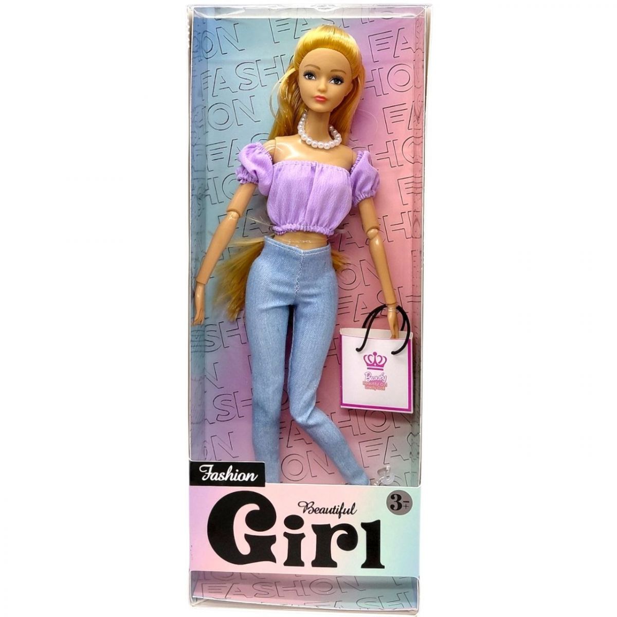 Кукла "Beautiful Girl" 29см (СИРЕНЕВАЯ)  фото 1