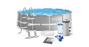 Intex Басейн каркасний (об'єм:16805л, розмір:457х122см, сходи, насос-фільтр 3785 л/год, драбина, тент, підстилка, в коробці  фото 1