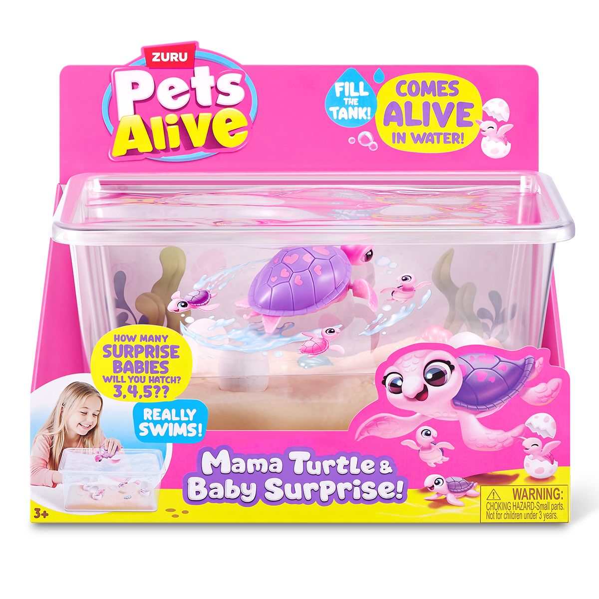 Интерактивный игровой набор Pets Alive – Мама черепаха с сюрпризом  фото 1