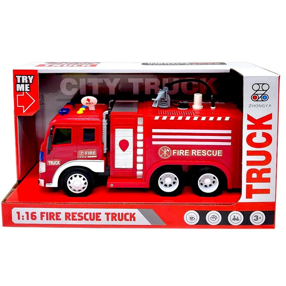 Машина на батарейках "Пожежна машина" (світло, звук, бризкає водою) 32*11,5*18,5 см  фото 1