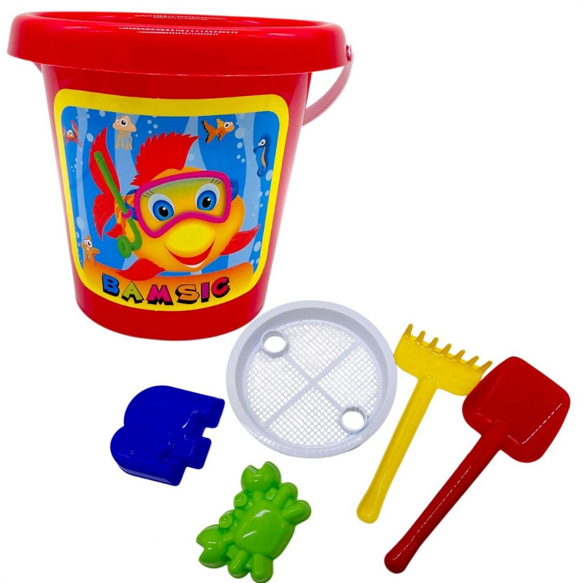 Відро "Класико-2" з набором, складається з двох частин (ЧЕРВОНЕ)  фото 1