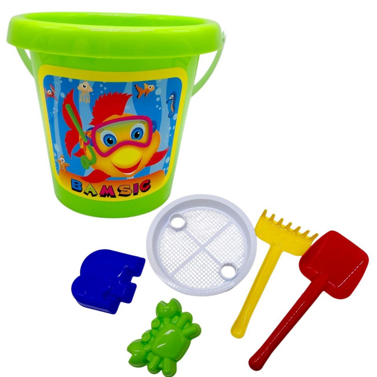 Ведро "Классико-2" с набором, состоит из двух частей (ЗЕЛЕНОЕ)  фото 1