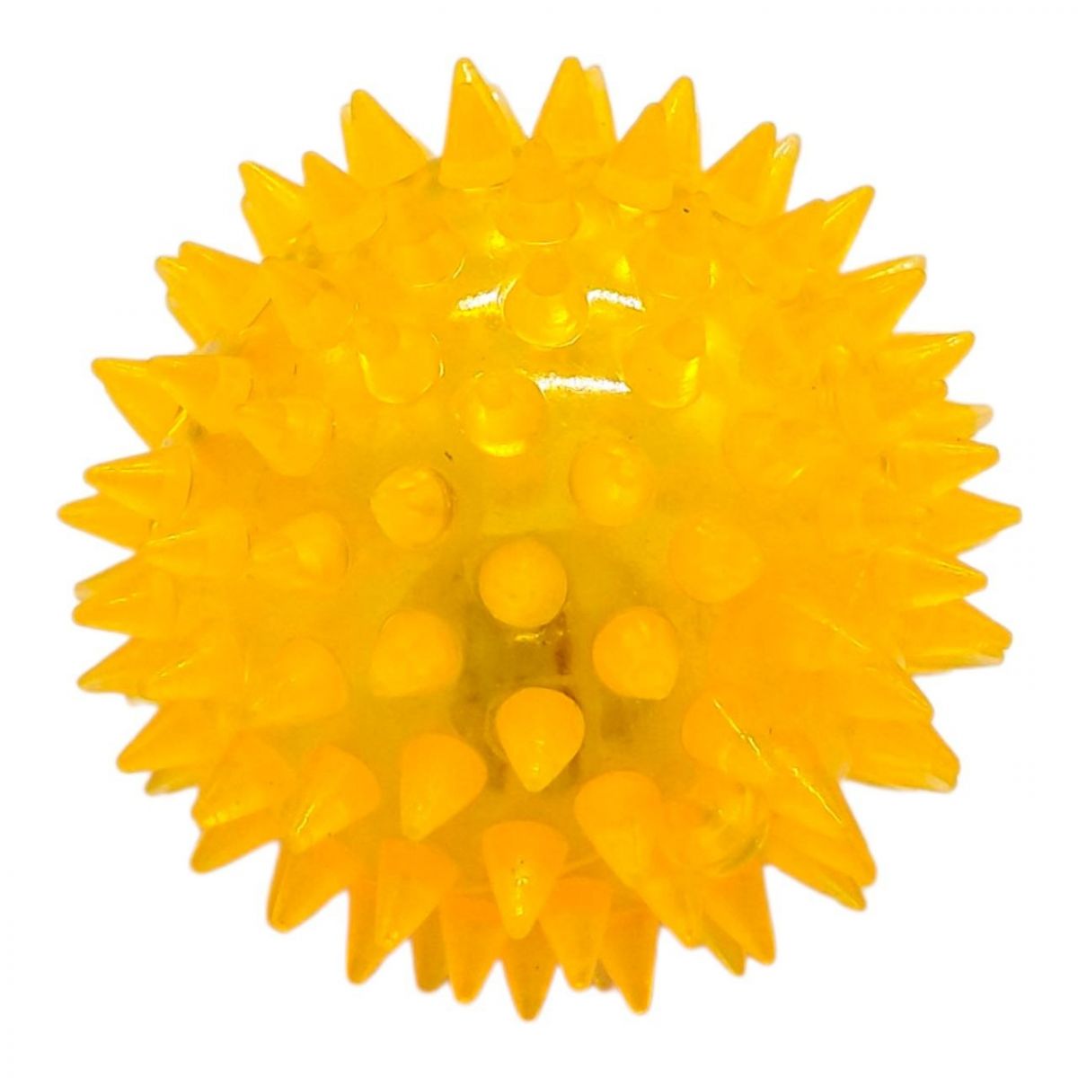 Мʼяч-їжачок гумовий зі світлом (ПОМАРАНЧЕВИЙ)  фото 1