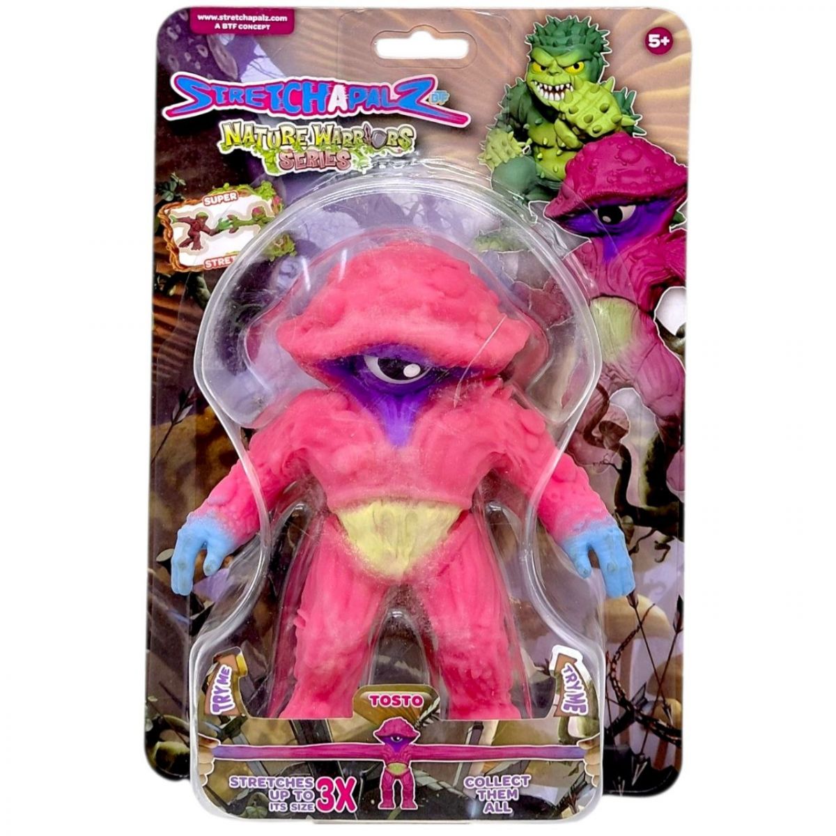 Іграшка-тягнучка Стрейчапалз 14см, серія Nature Warriors (Нейчер воріерс) TOSTO  фото 1