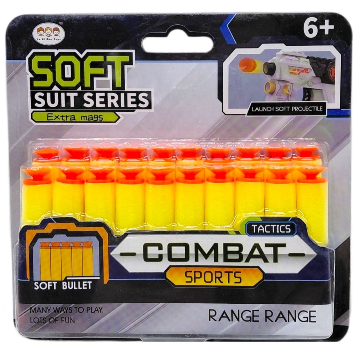 М`які патрони (20 штук) з присосками, на листі  фото 1