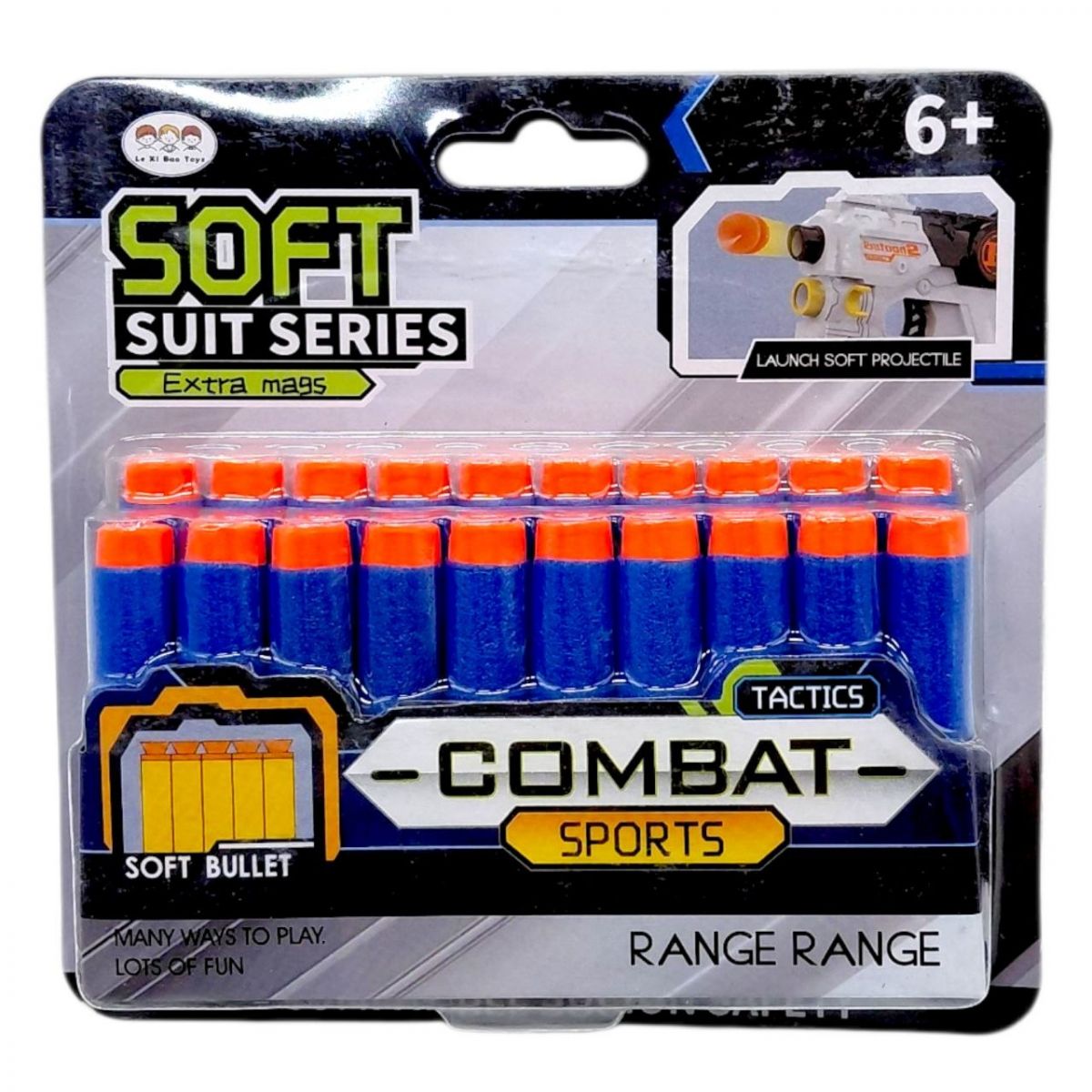 Мʼякі патрони (20 штук) із присосками, на аркуші  фото 1