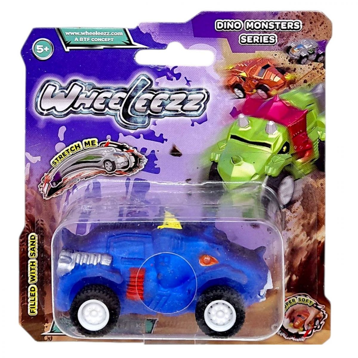 Машинка-тягнучка серії Dino, Wheeleezz (СИНЯ)  фото 1