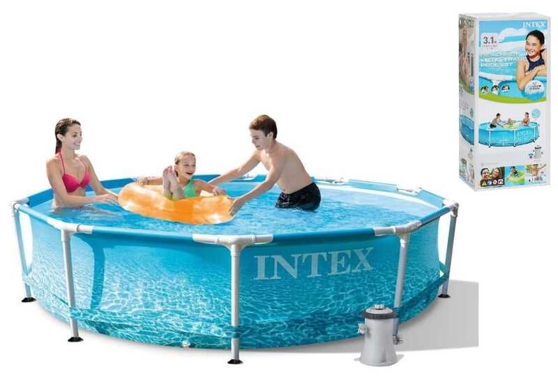 Intex Басейн каркасний круглий, діаметр 305см, висота 76см, насос-фільтр (1 250 л/ч), об'єм 4485л, в коробці  фото 1