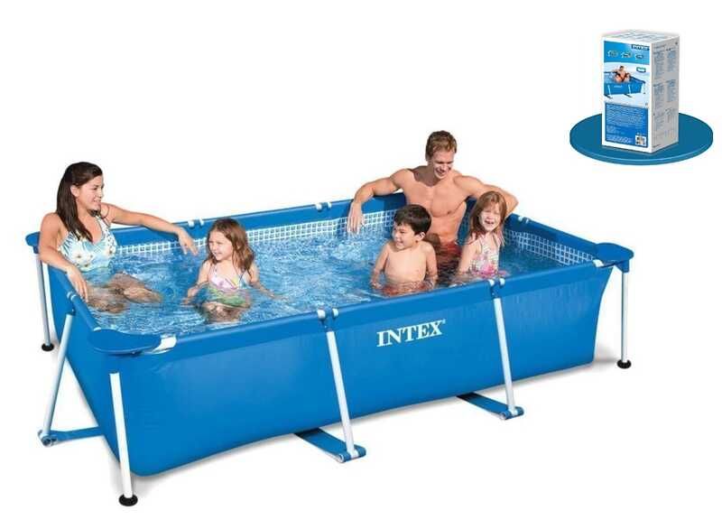 Intex Бассейн каркас прямокутний, 6+років, об'єм води:2300л, розмір:260х160х65см  фото 1