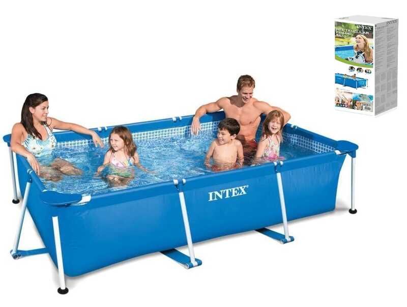 Intex Басейн каркасний прямокутний.  1662 л /6 + років / 220 * 150 * 60 см / 58983 / в коробці  фото 1