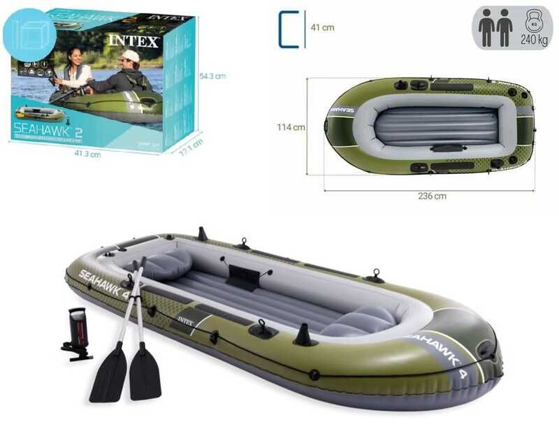 Intex Човен SEAHAWK 2, 236x114x41см, 2-х містний  фото 1