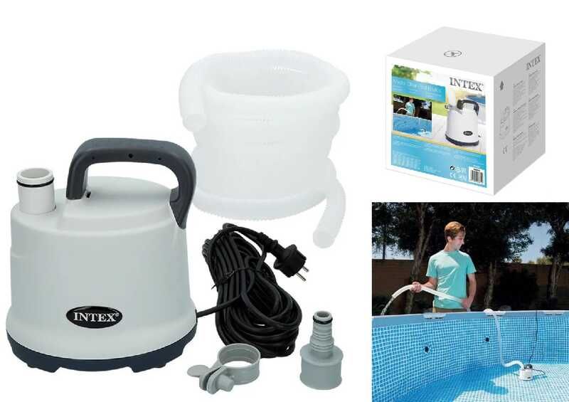 Intex Насос дренажний, електричний, занурювальний насос, для відкачування та зливу води з басейну 3 585 л/год  фото 1