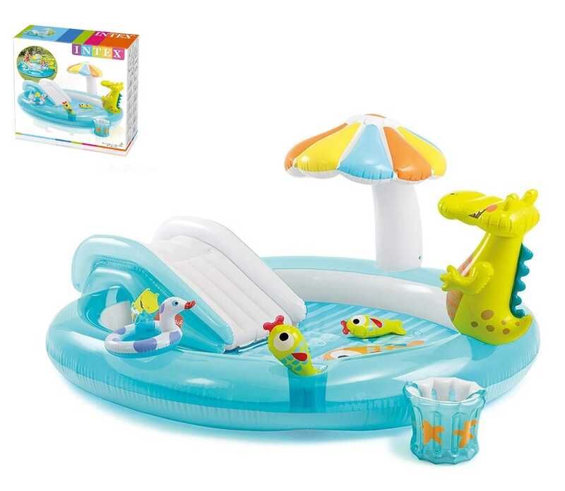 Intex Ігровий центр Алігатор (3) від 2 років, 160л, розпилювач, гірка, 201х170х84см, в коробці  фото 1