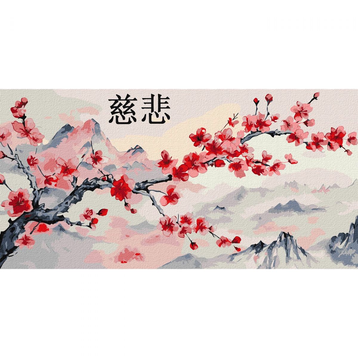 Картина по номерах "Гілка сакури" 40х80см  фото 1