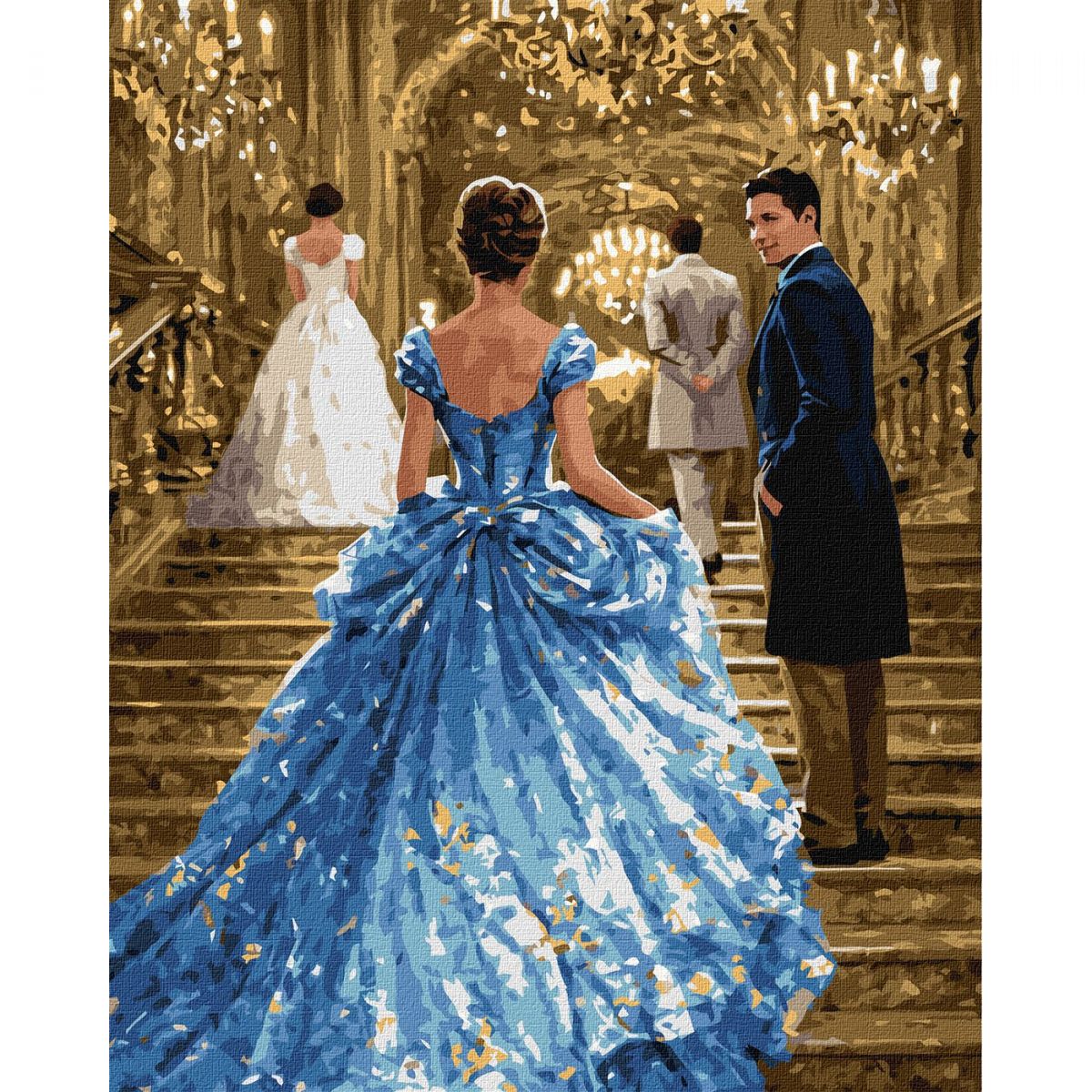 Картина по номерах з фарбами металік "Бал у сяйві кришталю" 40х50см  фото 1