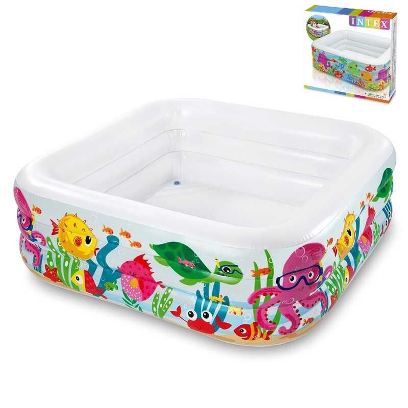 Intex Басейн Блакитна лагуна (3) розміром 159-159-50см, обсяг: 344л, вага: 3,7кг, від 3-х років  фото 1