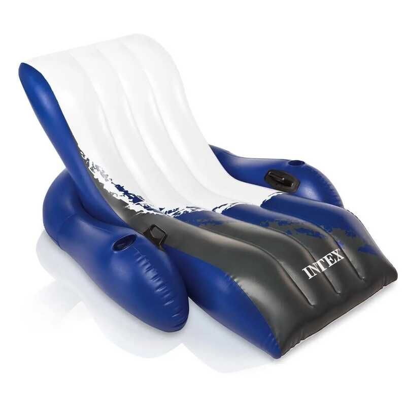 Intex Крісло у вигляді шезлонга+підлокітники, 180х135см, від 8-ми років, в коробці  фото 1