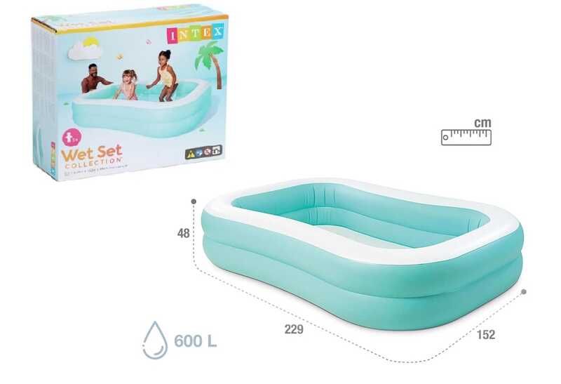 Intex Басейн Aqua Swim Center (3) розміром 229х147х46см. , Обсяг: 600л, від 3 років  фото 1