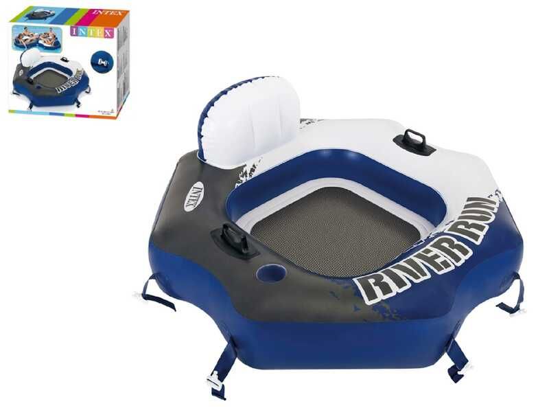 Intex Надувний пліт для плавання (4), розмір 130х126 см, в коробці  фото 1