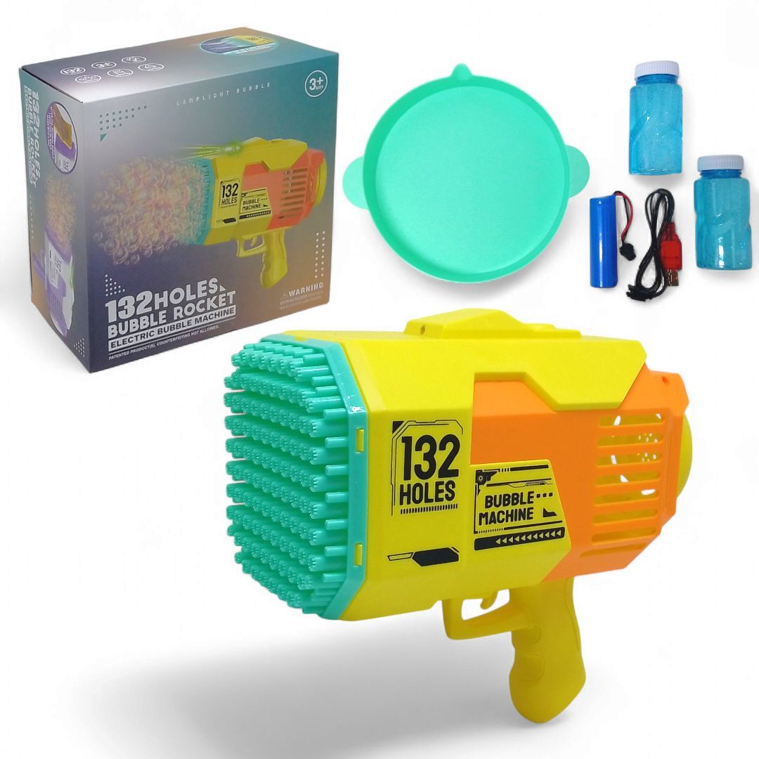 Уцінка.  Мильні бульбашки "Bubble Rocket", 132 отвори, акумулятор пошкоджена упаковка  фото 1