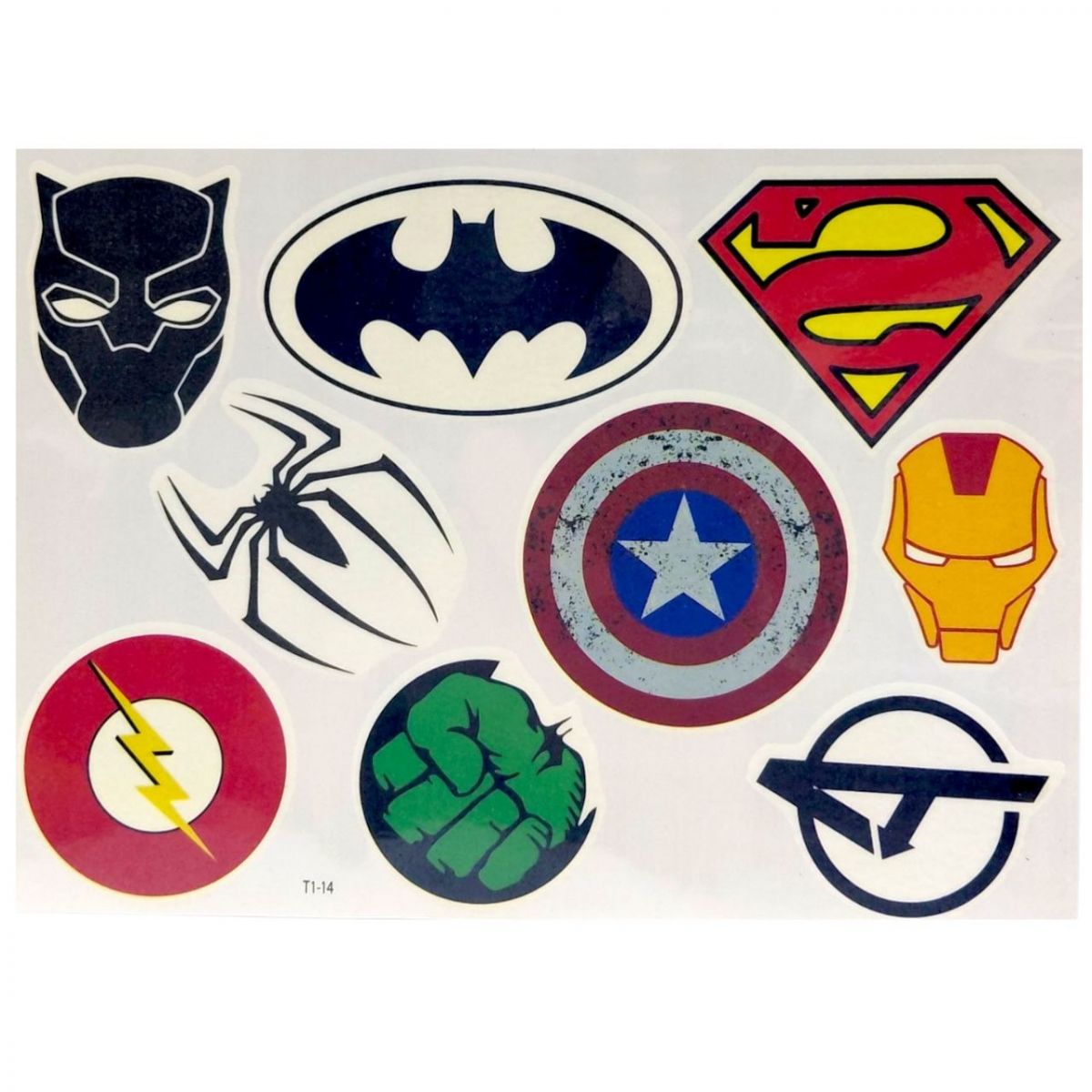 Татуировки-перебивки, временные, "Супергерои 2" (1 лист)  фото 1