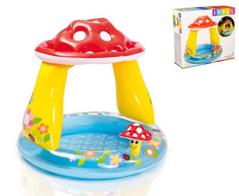 Intex Басейн Гриб (6) з навісом, розміром 102х89 см. , 45л, від 1 до 3 років  фото 1