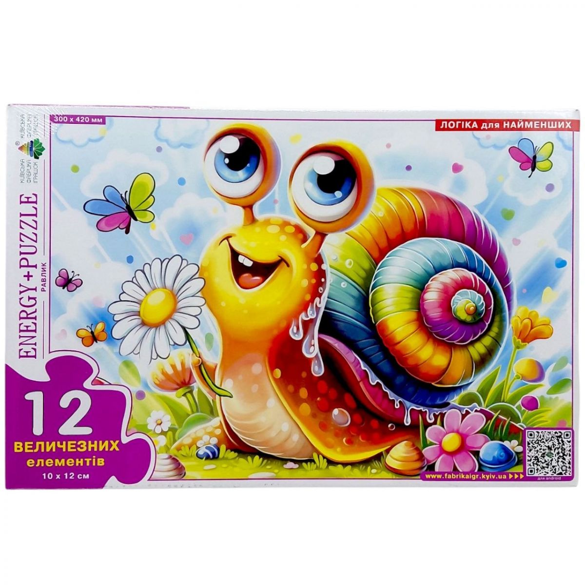 Гра-пазл (12 елементів), Равлик  фото 1