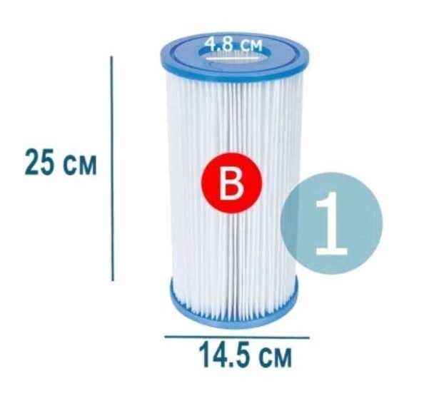 Intex Картридж для фільтра тип «В» 1 шт, 14. 5х25 см  фото 1