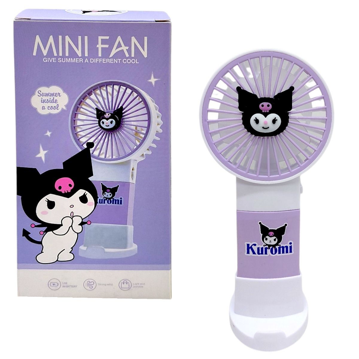 Вентилятор "MIni Fan: Sanrio", в коробке (KUROMI)  фото 1
