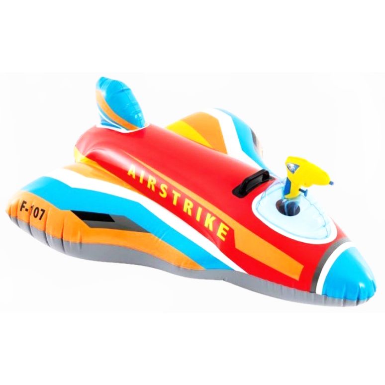 Надувной плот Самолет (возраст 3+) 117cmX104cm (КРАСНЫЙ)  фото 1