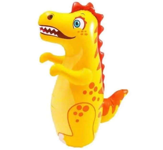 Надувная игрушка-неваляшка "Динозавр", (Желтая)  фото 1