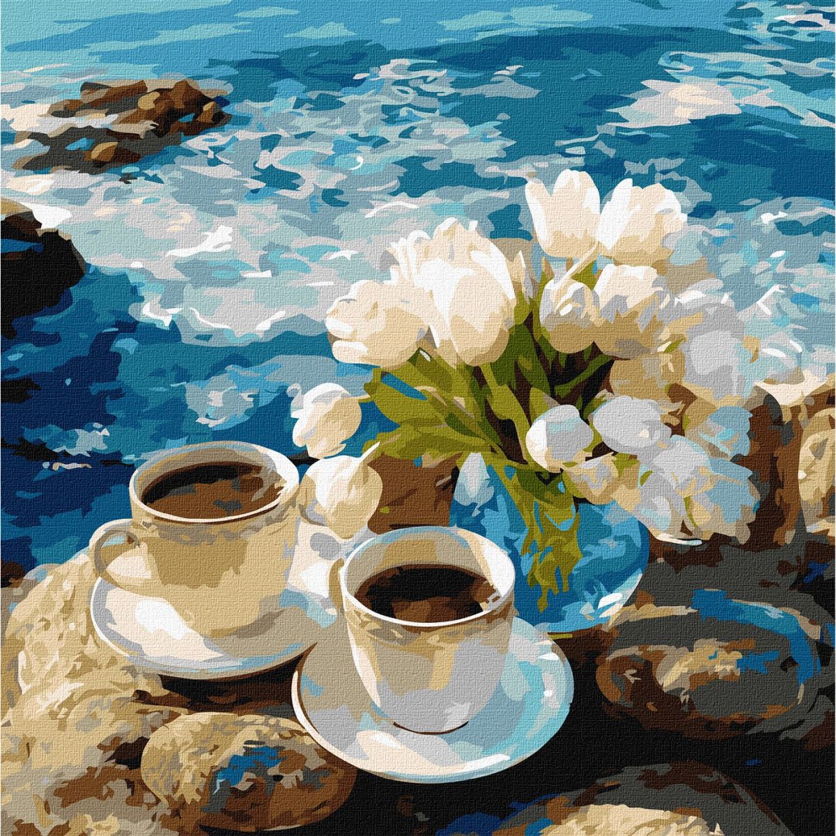 Картина по номерах "Морська кава" 40х40см  фото 1