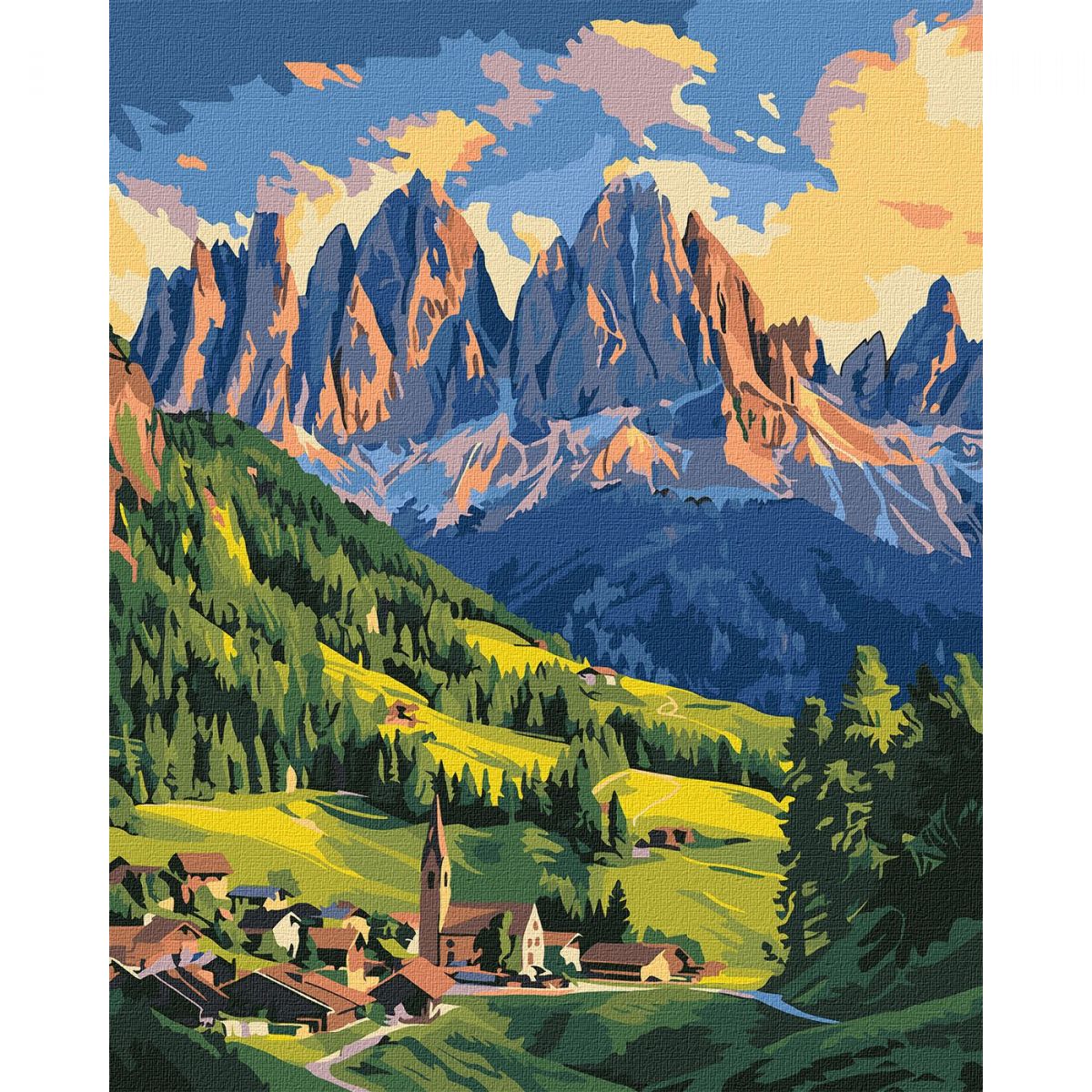 Картина по номерах "Світанок у Доломітах" 40х50см  фото 1