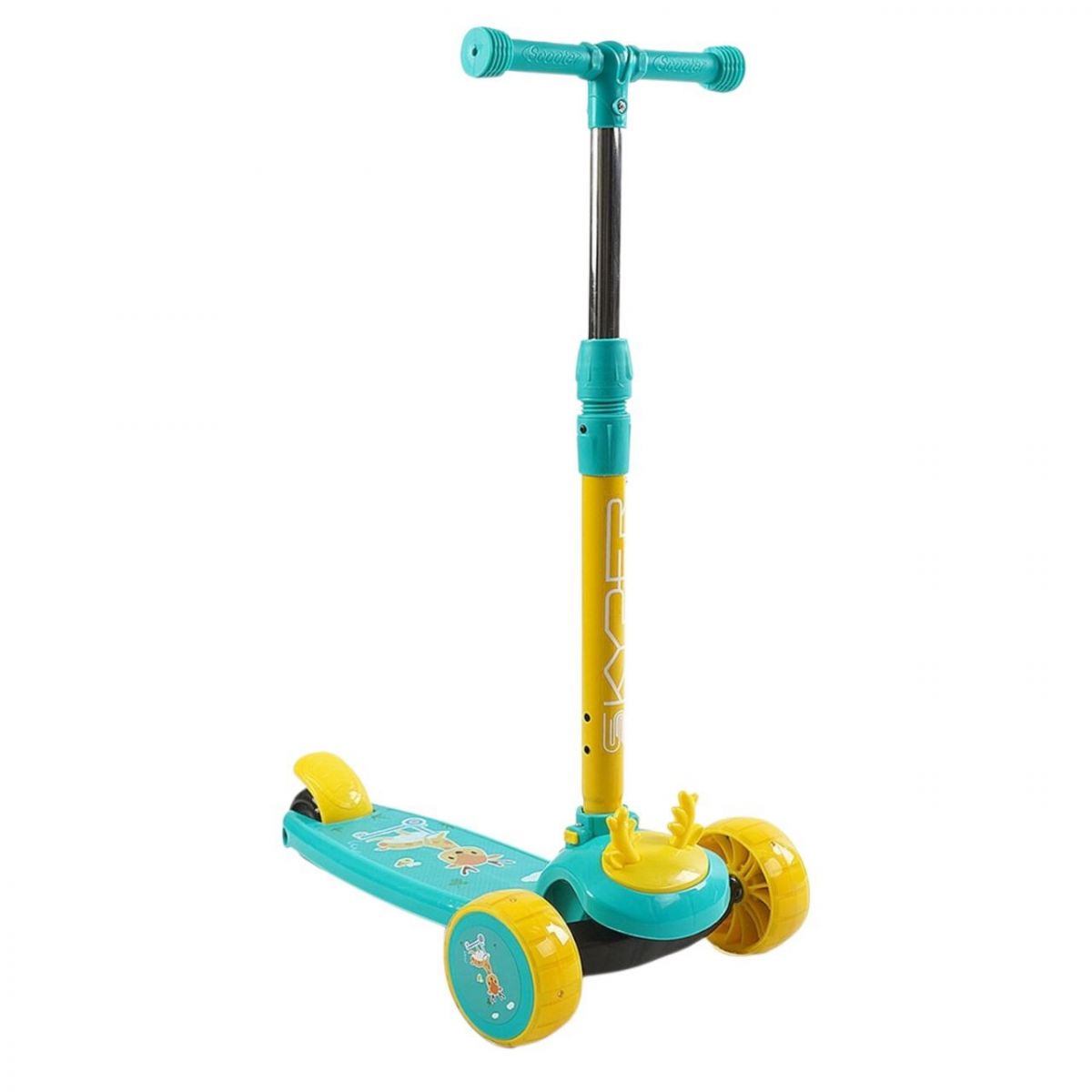 Самокат триколісний "Skyper" (колеса PU 108х41мм зі світлом, кермо знімне)  фото 1