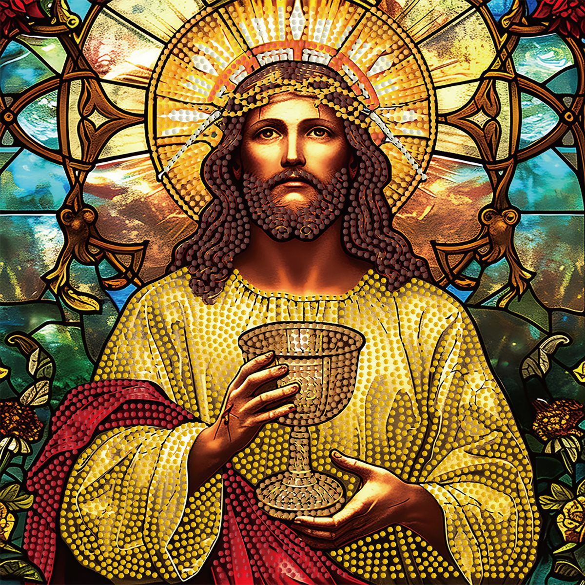 Алмазна картина "Священний келих" 30х30 см  фото 1