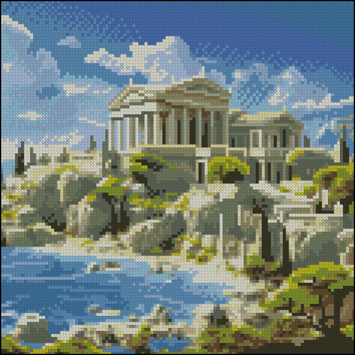 Алмазна мозаїка "Стародавнє місто" 30х30 см  фото 1