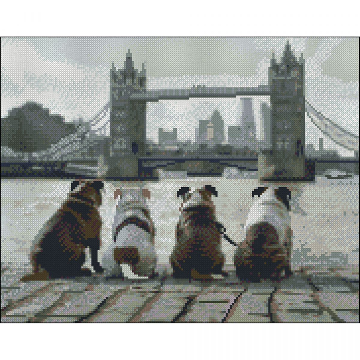 Алмазна мозаїка (картина) без підрамника "Чотирилапі" 40х50 см  фото 1