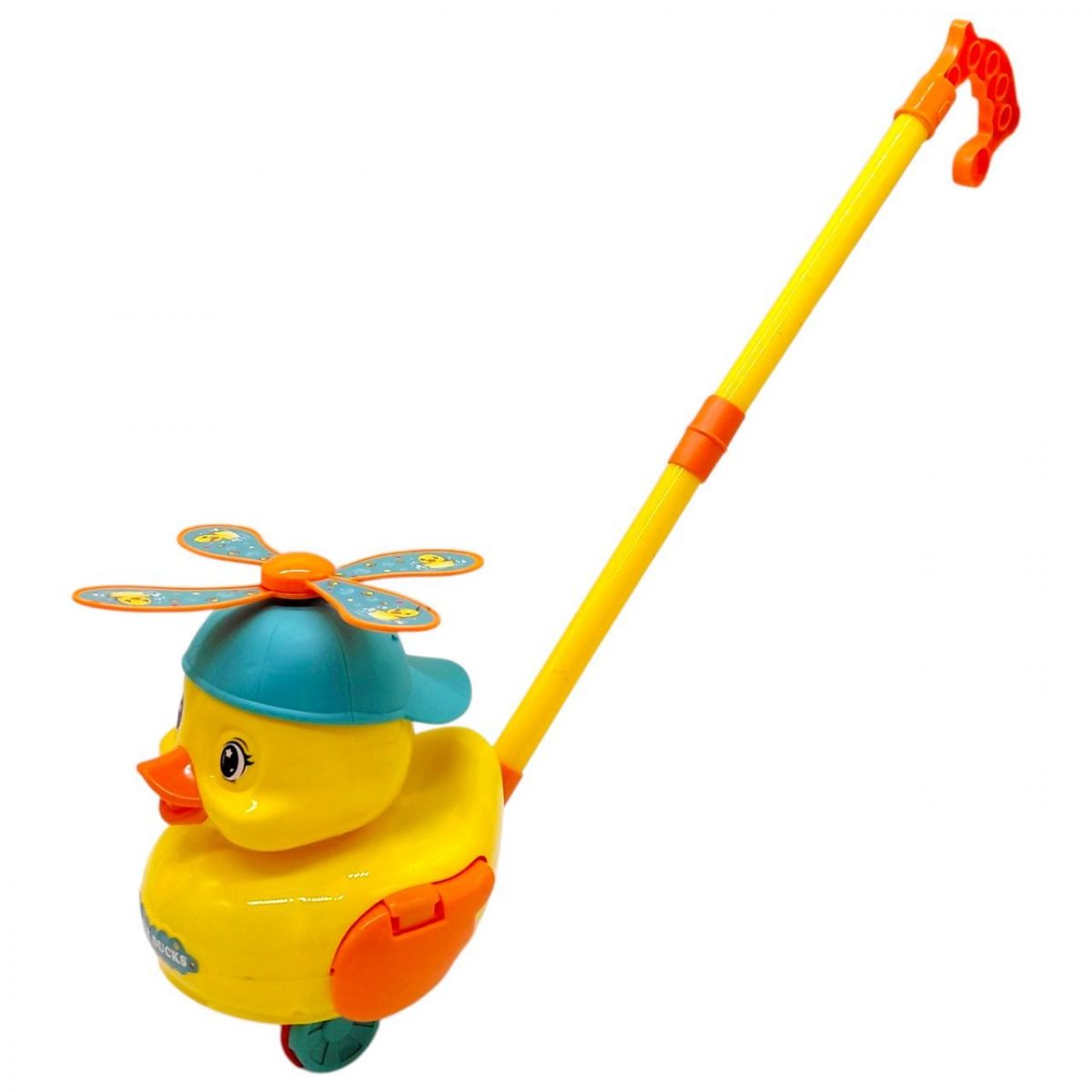 Каталка "Утенок" с ручкой (пакет 21*18*19 см)  фото 1